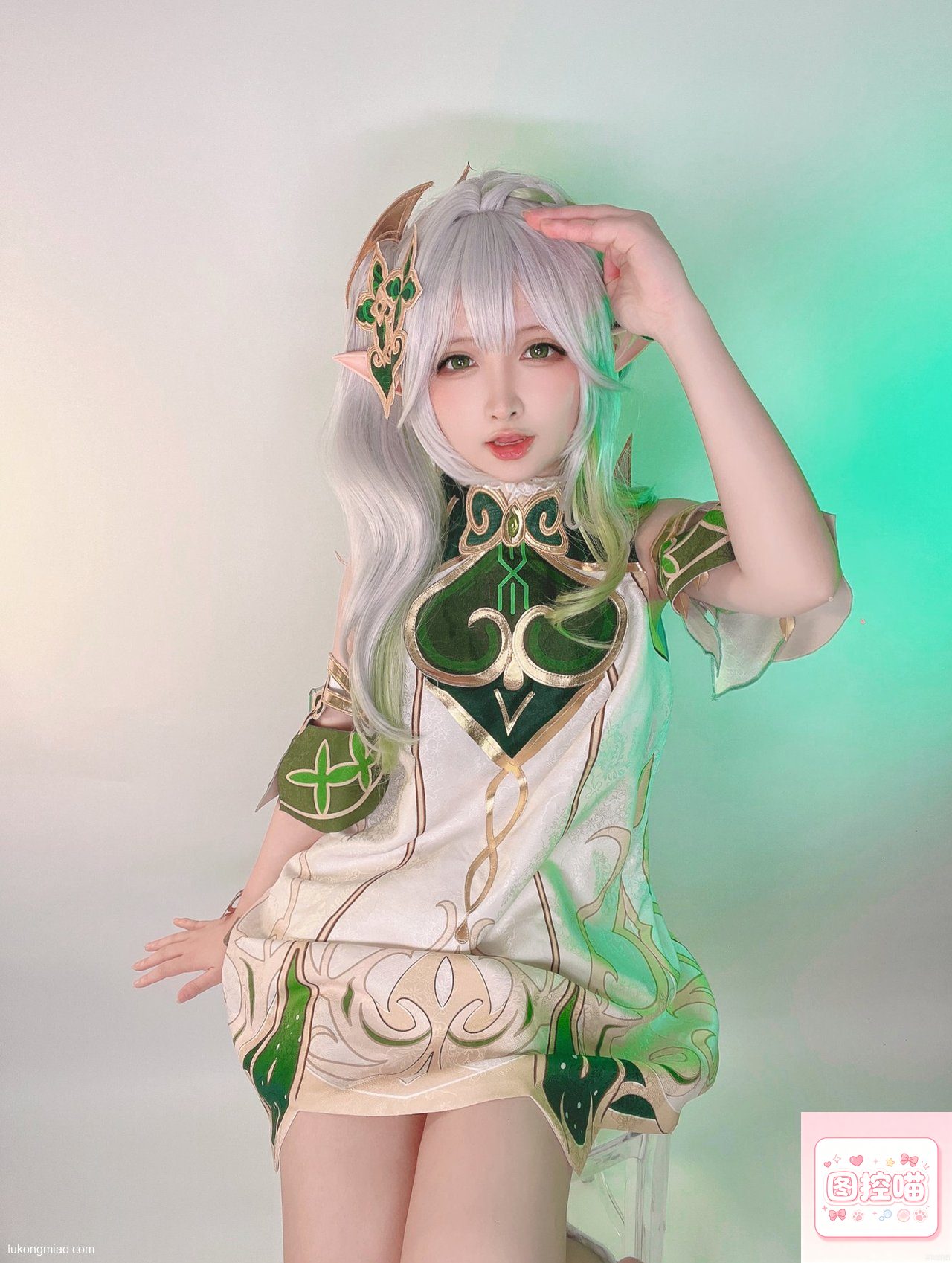 漫展现场:樱梨梨Eriri原神小草神cosplay返图 cosplay写真 第7张