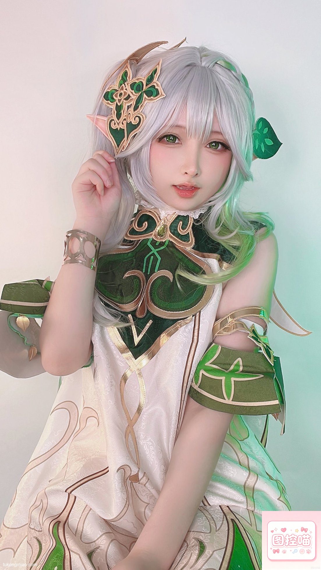 漫展现场:樱梨梨Eriri原神小草神cosplay返图 cosplay写真 第4张