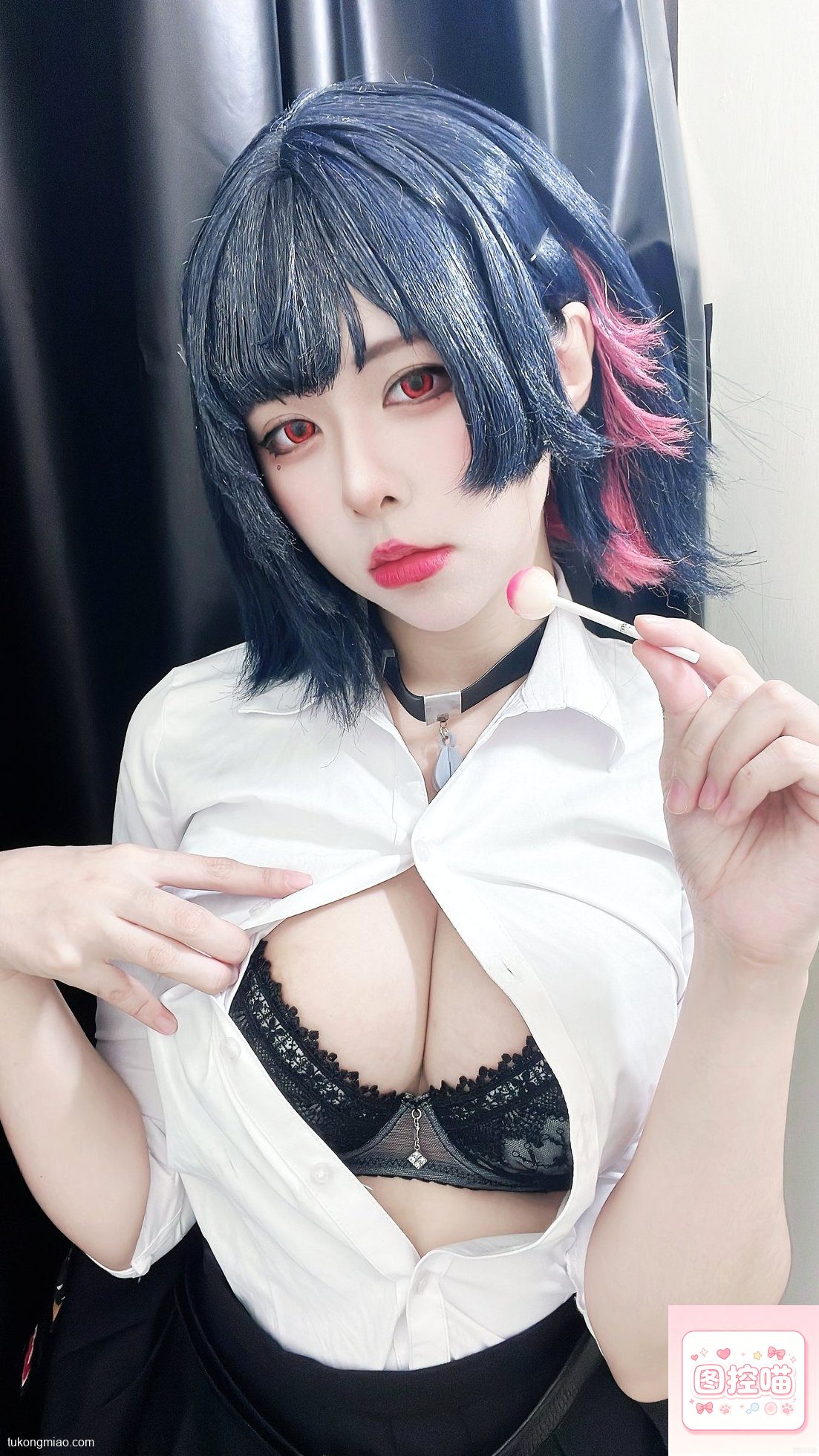 小空sora白衬衫黑丝演绎艾莲乔，漫展返图鲨疯了 cosplay写真 第7张