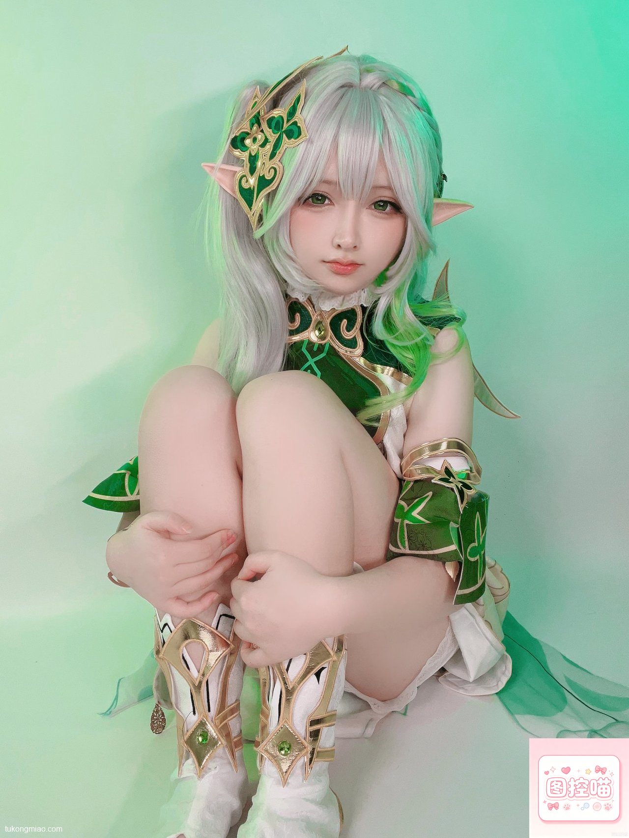 漫展现场:樱梨梨Eriri原神小草神cosplay返图 cosplay写真 第6张