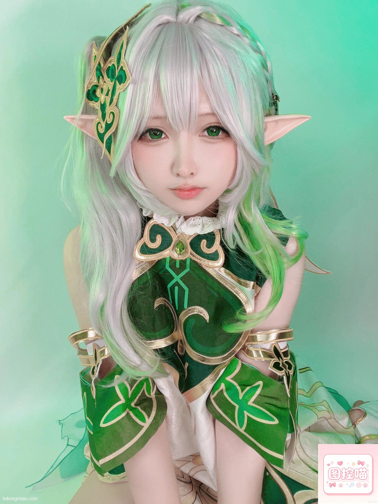 漫展现场:樱梨梨Eriri原神小草神cosplay返图 cosplay写真 第2张